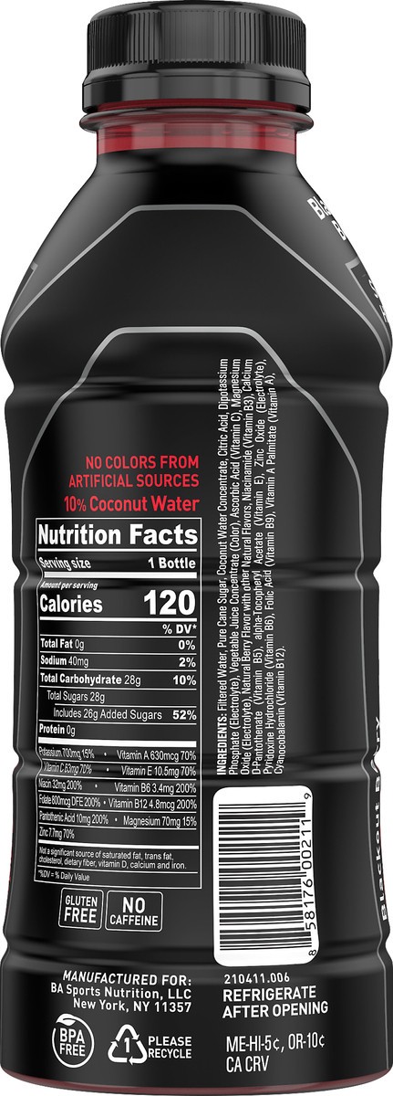 slide 7 of 7, BODYARMOR Superior Hydration Blackout Berry Super Drink - 16 fl oz, 16 fl oz