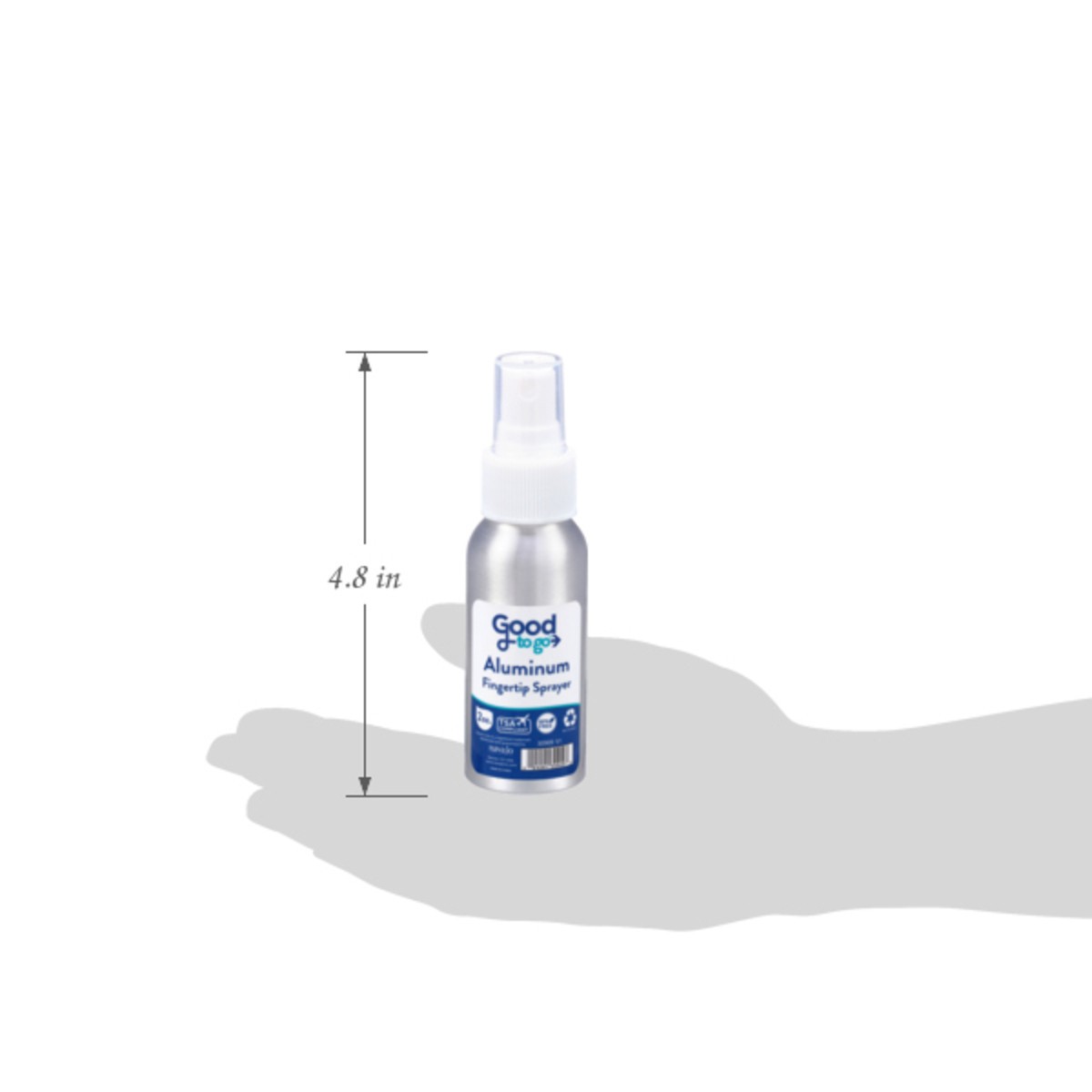 slide 3 of 12, Good to Go 2 Oz Aluminum Fingertip Sprayer 1 Each, 1 ct