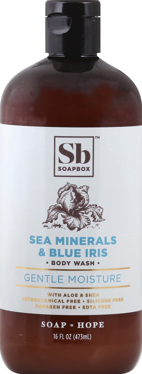 slide 5 of 6, Soapbox Body Wash Sea Minerals Blue Iris, 16 fl oz