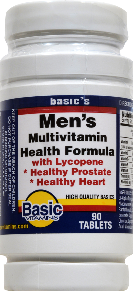 slide 2 of 2, Basic Men's Multi-Vitamin Health Formula With Lycopene Tablets, 90 ct