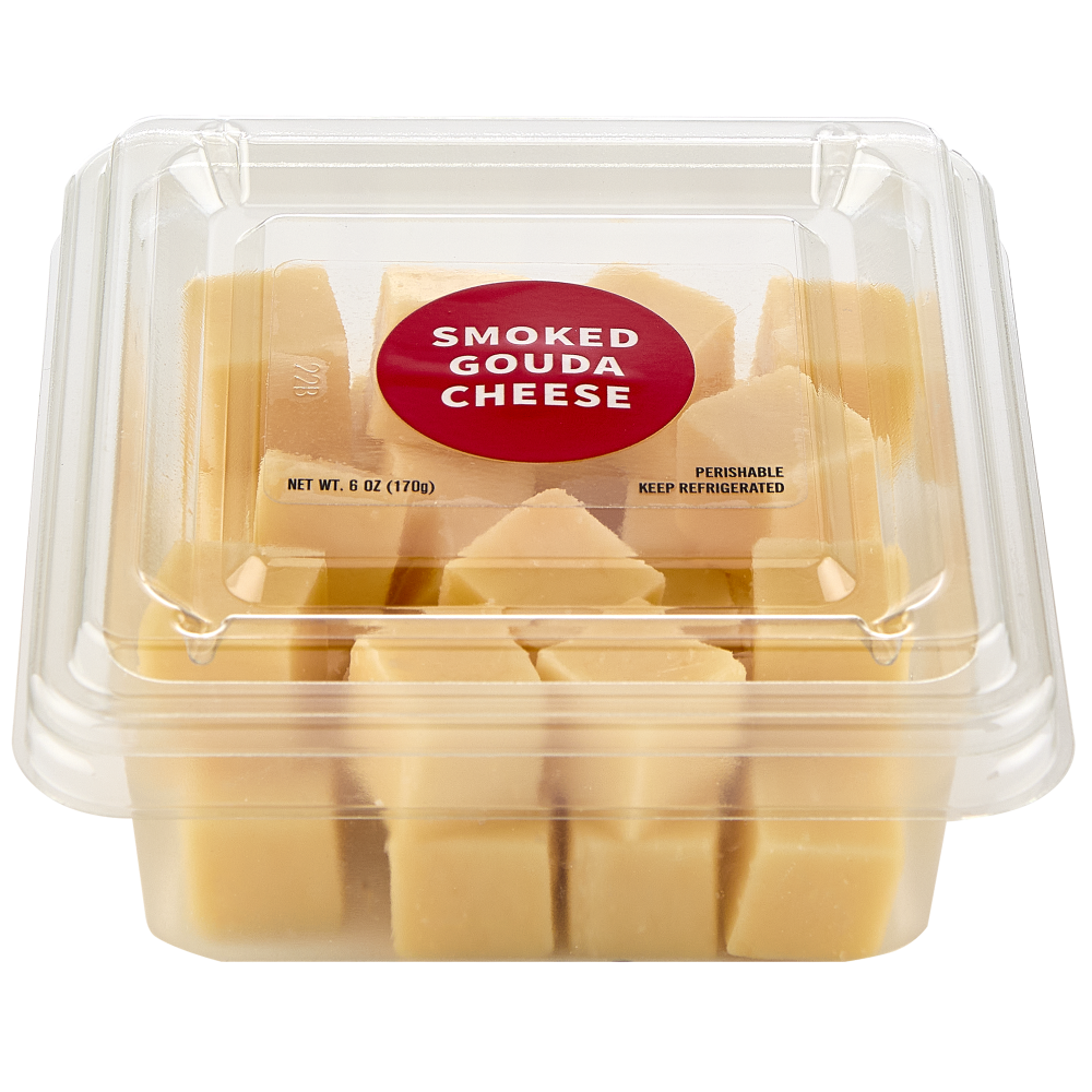slide 5 of 6, Upper Cut Cubed Smoked Gouda Cheese, 6 oz