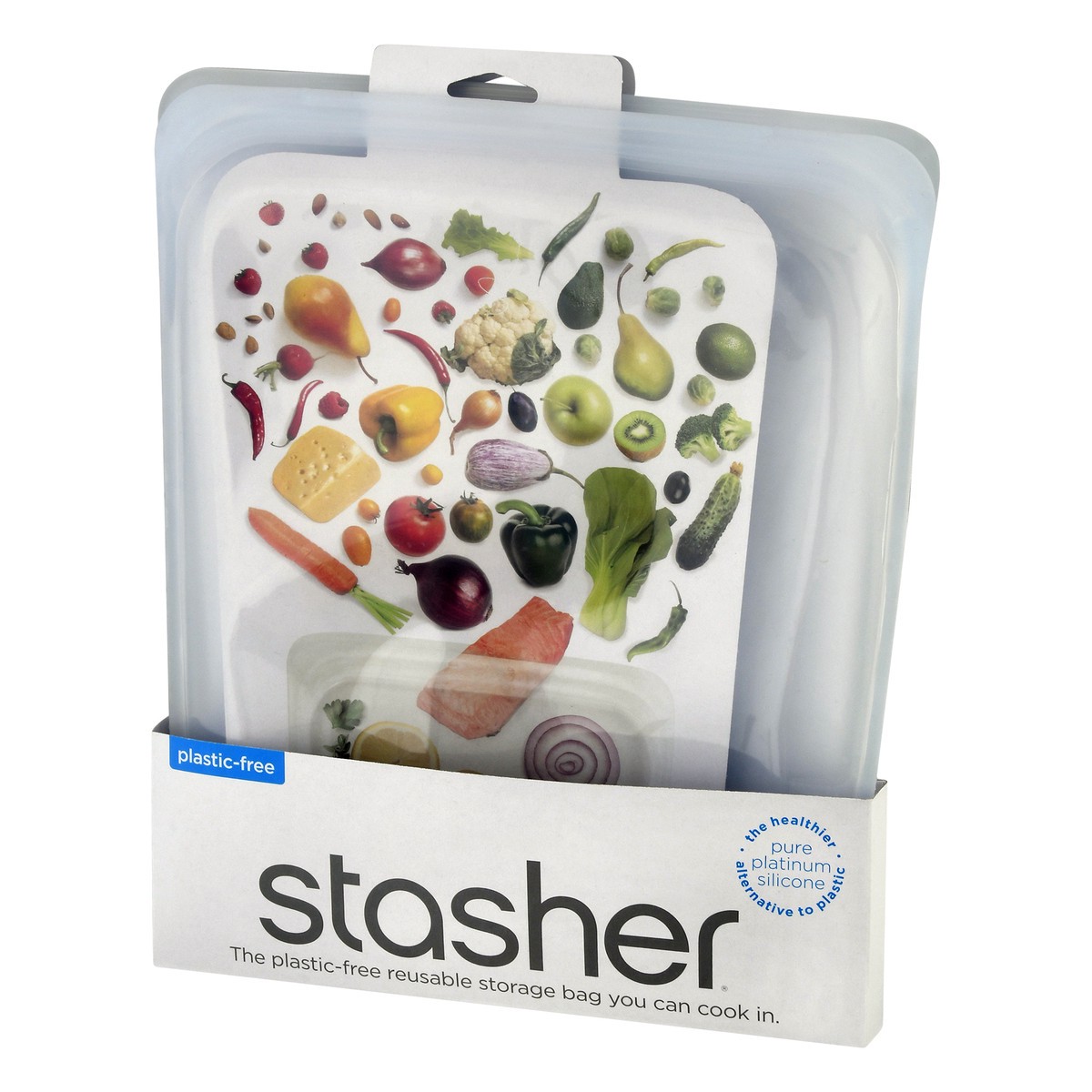 slide 7 of 9, Stasher Reusable Food Storage Half Gallon Bag - Mystery Color, 1 ct