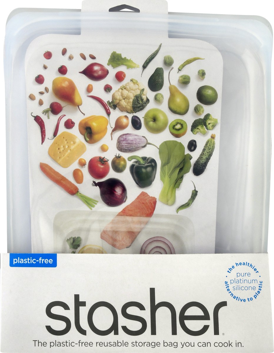 slide 2 of 9, Stasher Reusable Food Storage Half Gallon Bag - Mystery Color, 1 ct