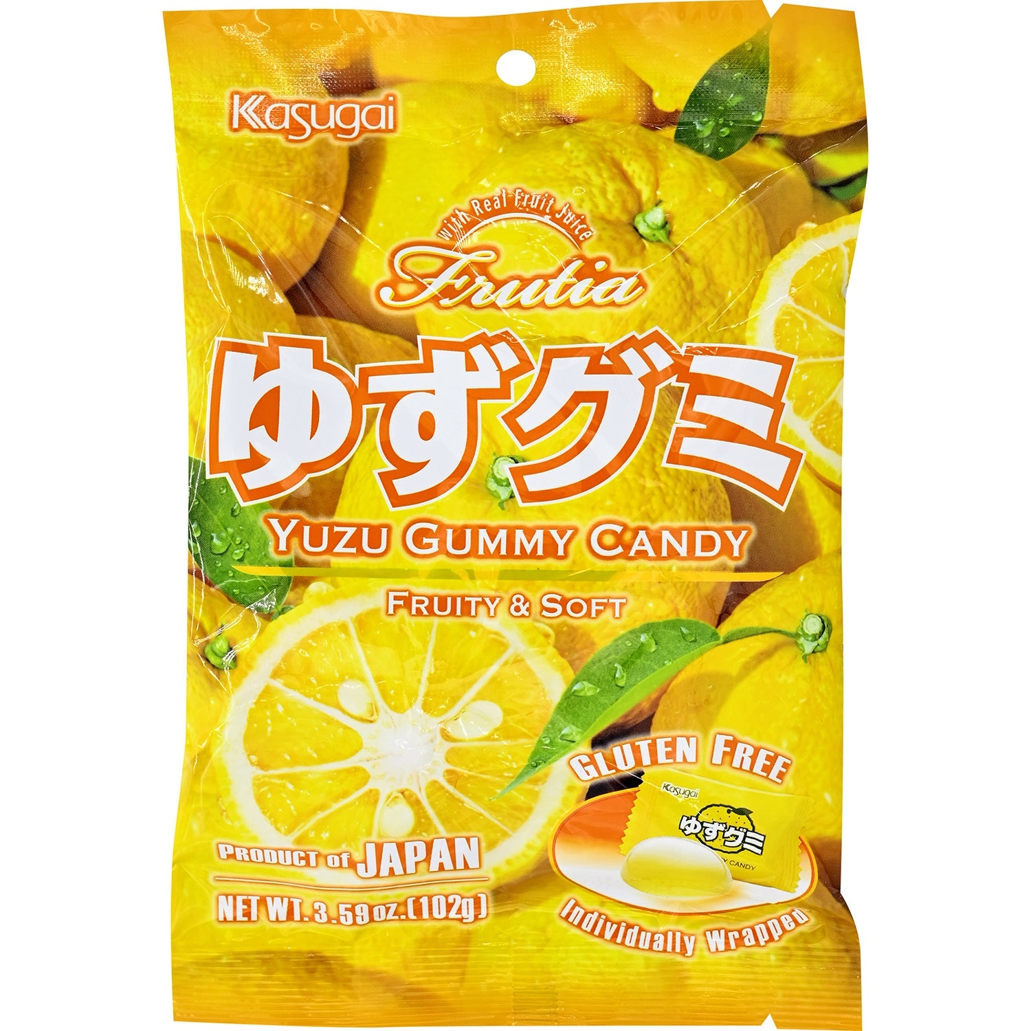 slide 1 of 1, Kasugai Yuzu Gummy Candy, 3.59 oz