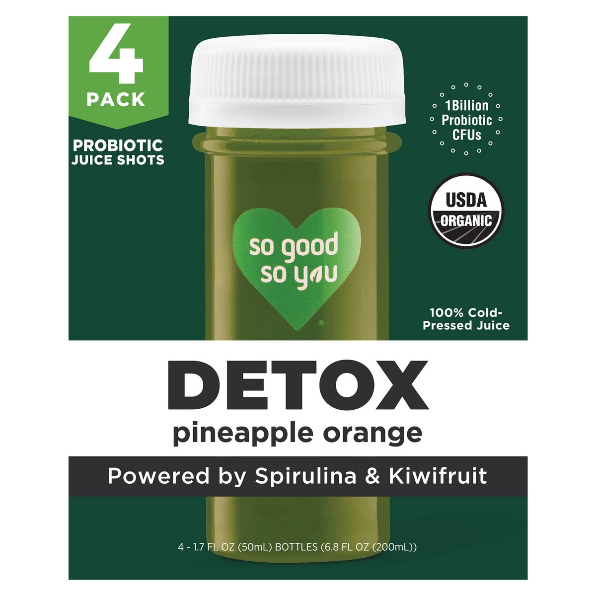 So Good So You Detox Pineapple Orange Shot 4 Pack - 4-1.7 Fl. Oz