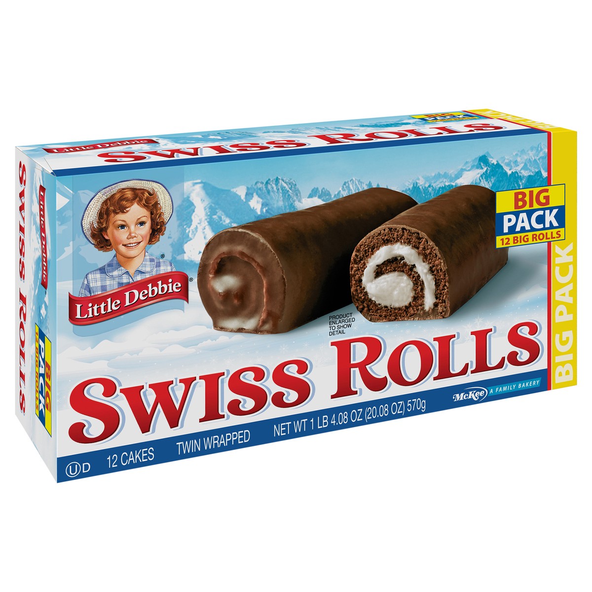 slide 5 of 12, Little Debbie Snack Cakes, Little Debbie Big Pack Swiss Rolls, 12 ct