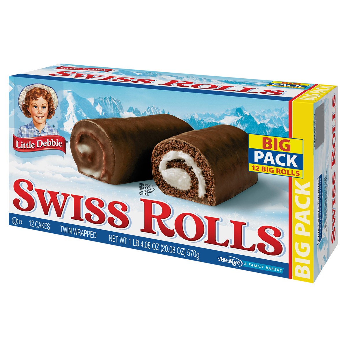 slide 10 of 12, Little Debbie Snack Cakes, Little Debbie Big Pack Swiss Rolls, 12 ct
