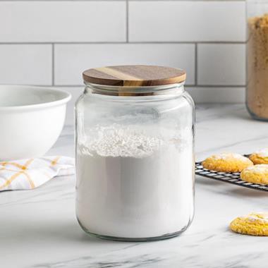 slide 1 of 1, Hy-Vee Seasons Glass Canister, 101 Oz, 1 ct