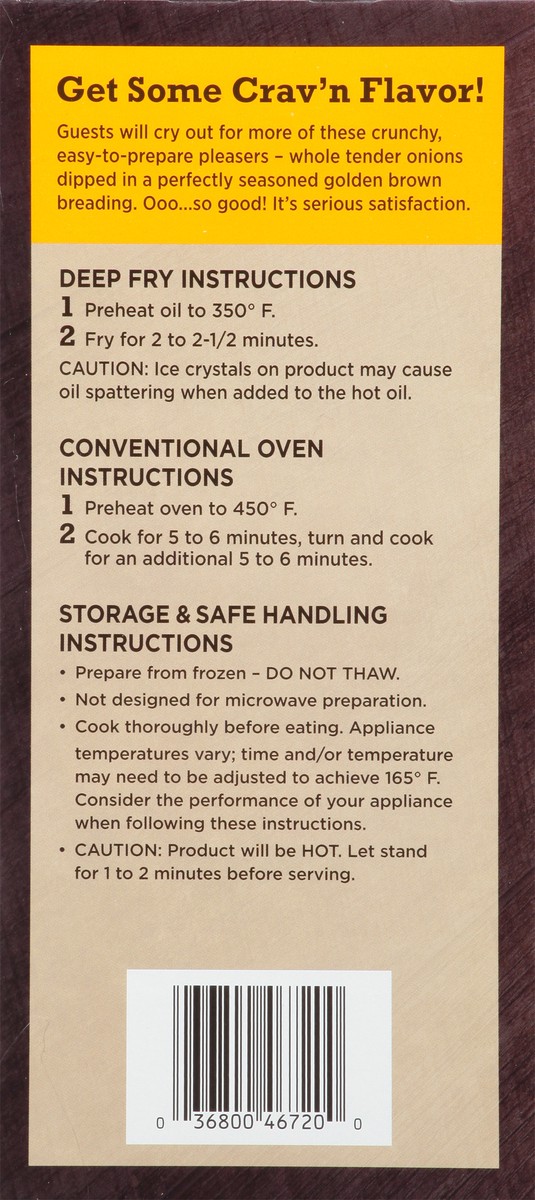 slide 19 of 19, Crav'n Flavor Crav'N Onion Rings, 16 oz