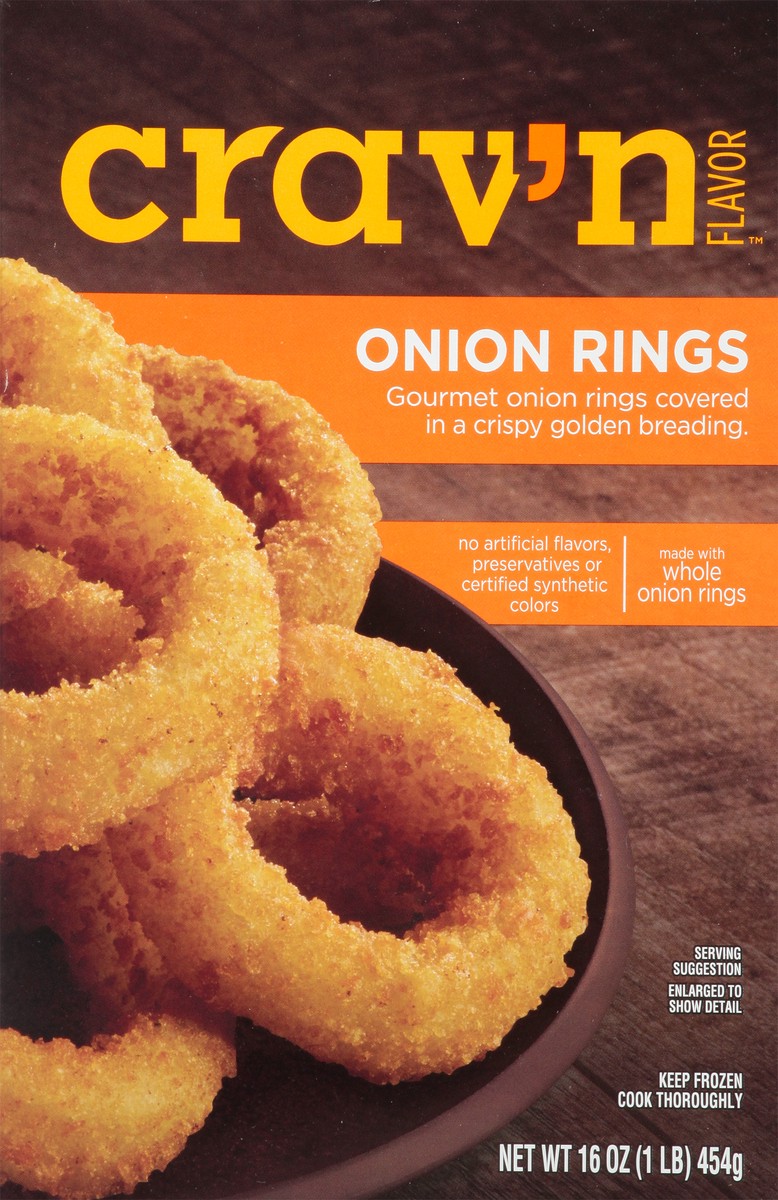 slide 1 of 19, Crav'n Flavor Crav'N Onion Rings, 16 oz