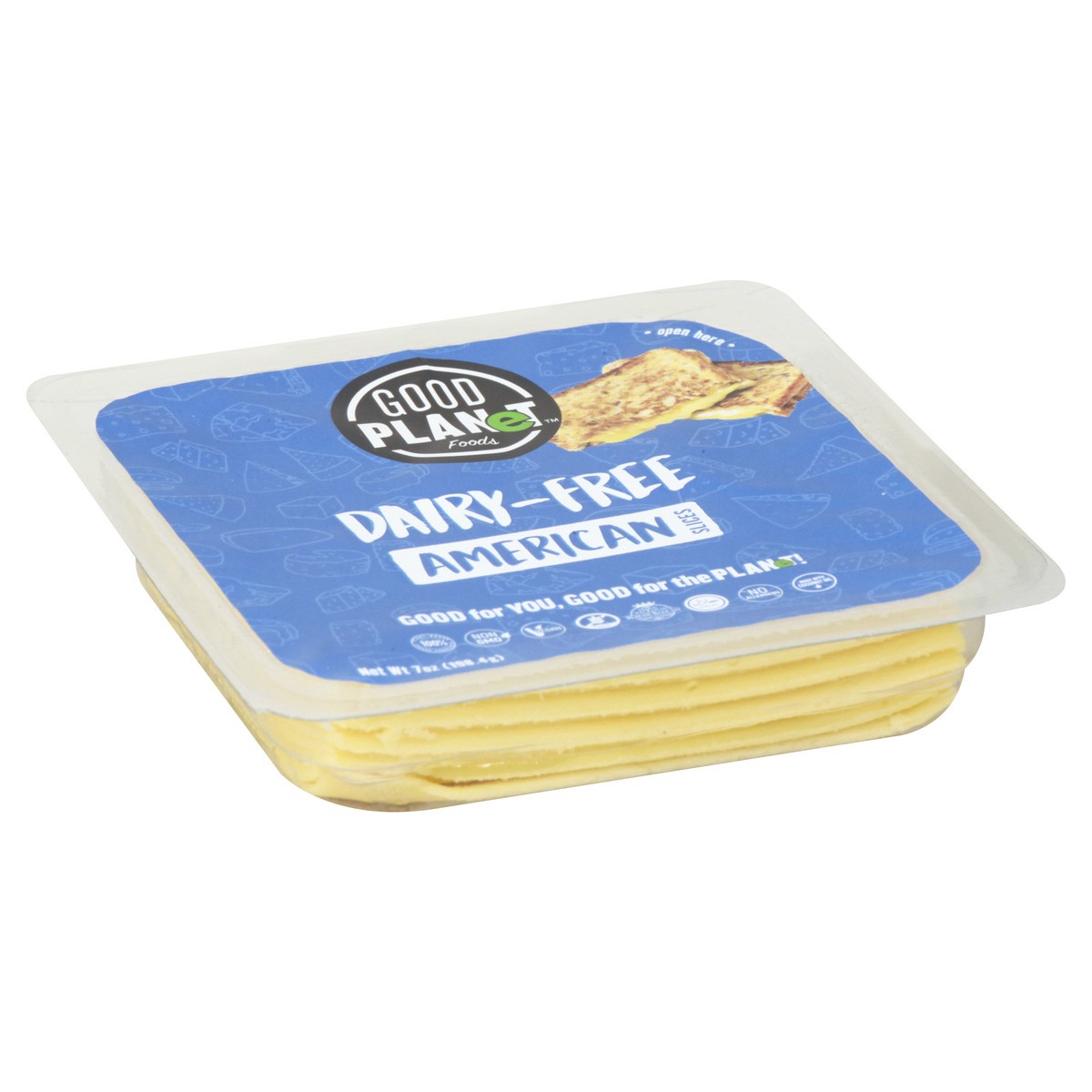 slide 2 of 9, GOOD PLANeT Dairy-Free American Cheese Slices 7 oz, 7 oz