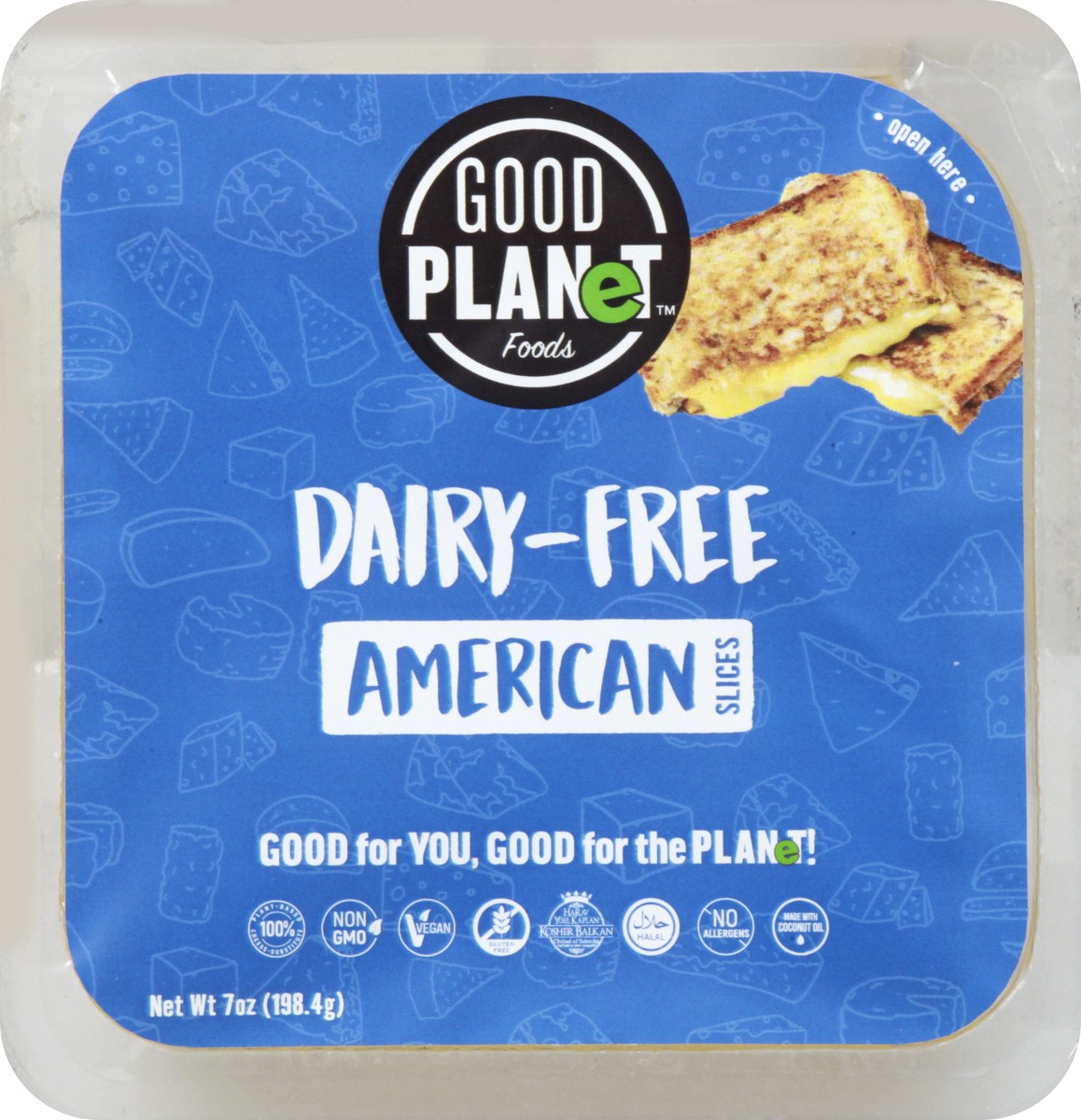 slide 6 of 9, GOOD PLANeT Dairy-Free American Cheese Slices 7 oz, 7 oz