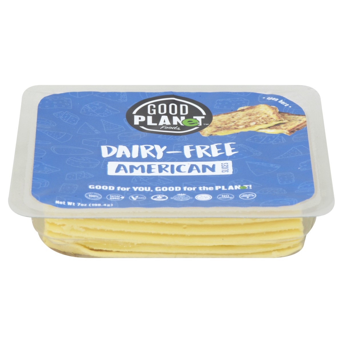 slide 1 of 9, GOOD PLANeT Dairy-Free American Cheese Slices 7 oz, 7 oz