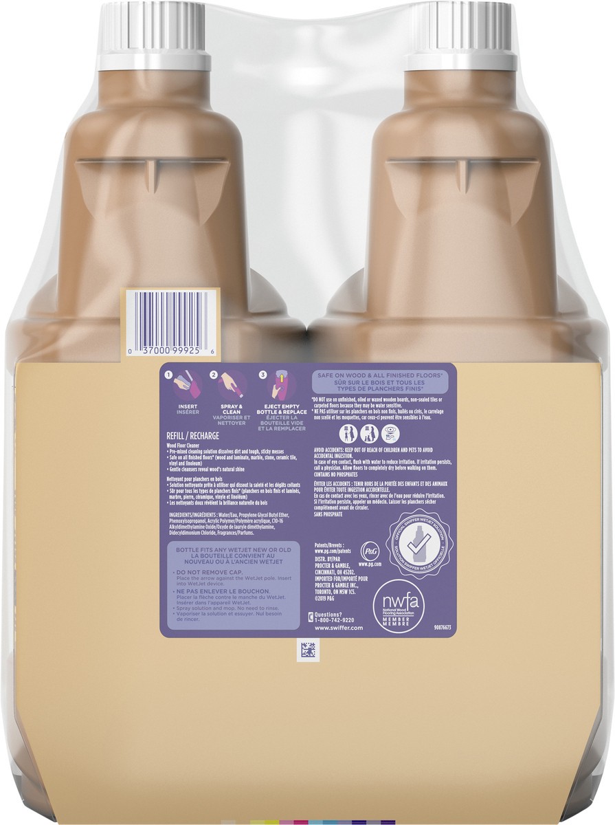 slide 4 of 4, Swiffer Wet Jet Mop Wood Refill Solution, Hardwood Floor Cleaner for Mopping & Cleaning, 42.2oz, 84.40 fl oz