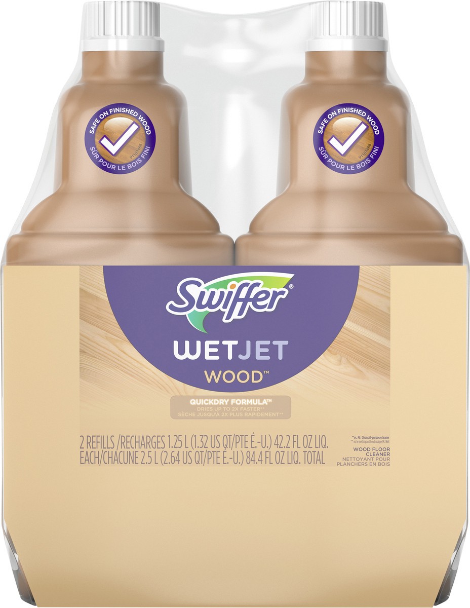 slide 3 of 4, Swiffer Wet Jet Mop Wood Refill Solution, Hardwood Floor Cleaner for Mopping & Cleaning, 42.2oz, 84.40 fl oz