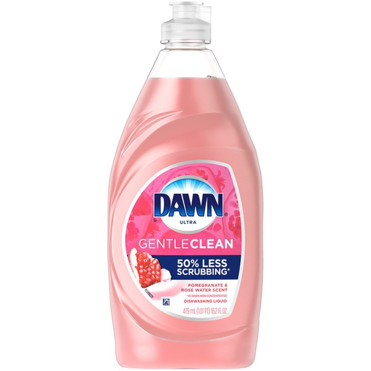 slide 1 of 1, Dawn Ultra Gentle Clean Dish Soap, Pomegranate & Rose Water Scent, 16.2 oz