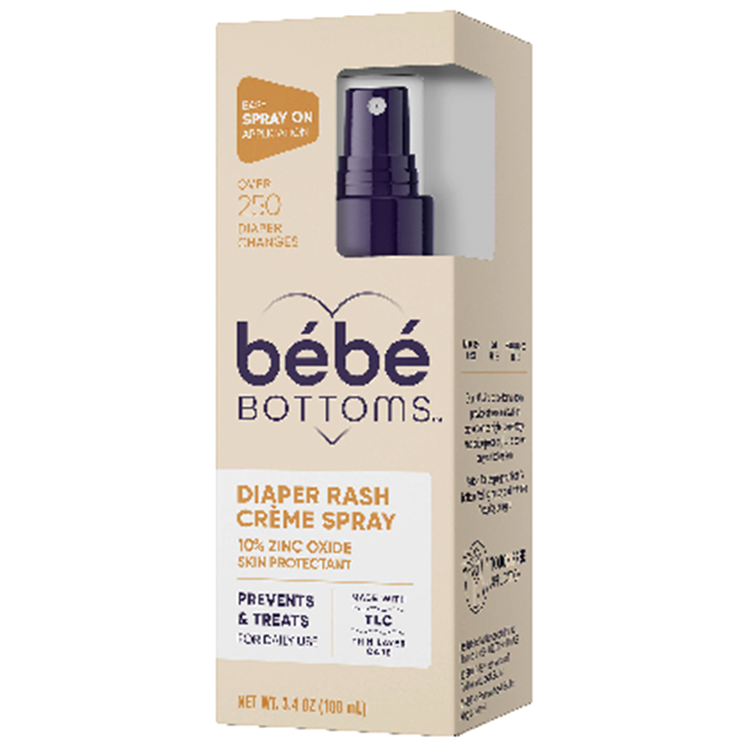 slide 1 of 2, bebe Bottoms Diaper Rash Creme Spray 10% Oxide 50ML, 50 ml