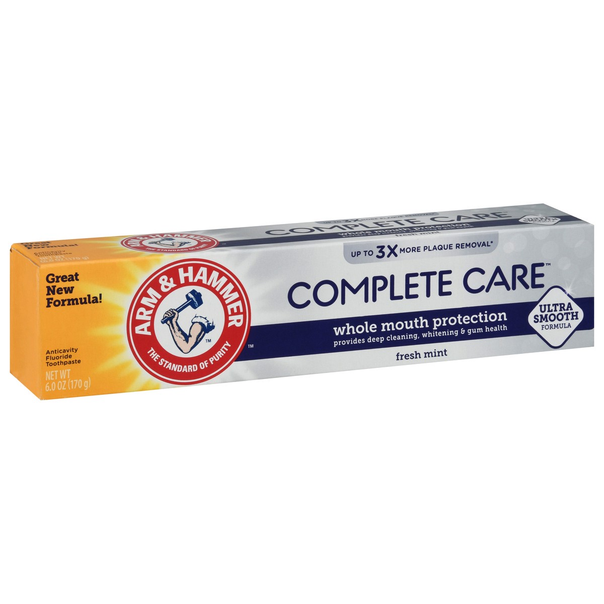 slide 2 of 9, ARM & HAMMER Complete Care Toothpaste, Fresh Mint Flavor, Whole Mouth Protection, 6.0oz Tube, 6 oz