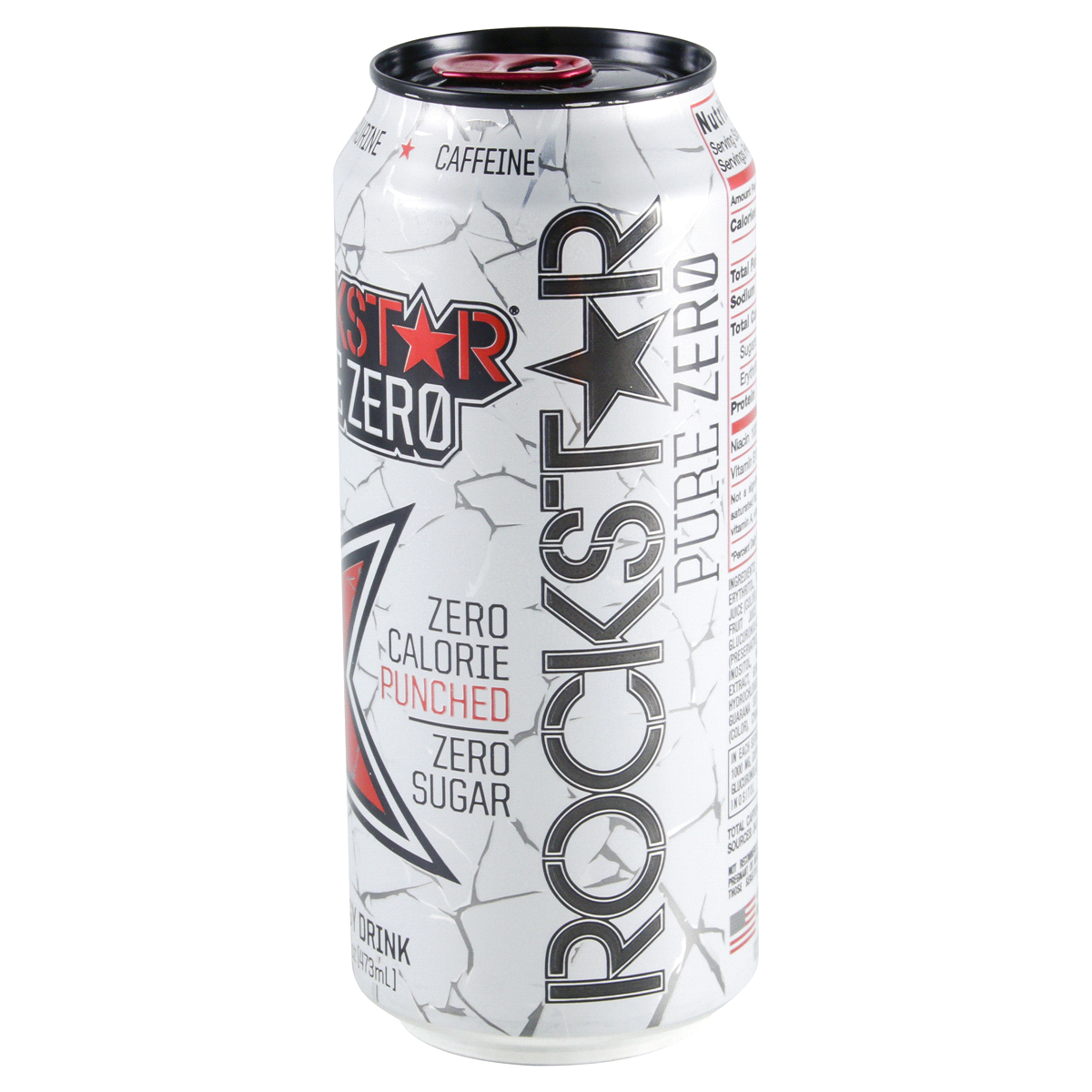 Rockstar Pure Zero Fruit Punch Energy Drink - 16 fl oz can