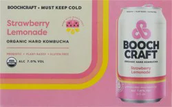 Boochcraft Guava Mint Lemonade Hard Kombucha - 6pk/12 fl oz Cans