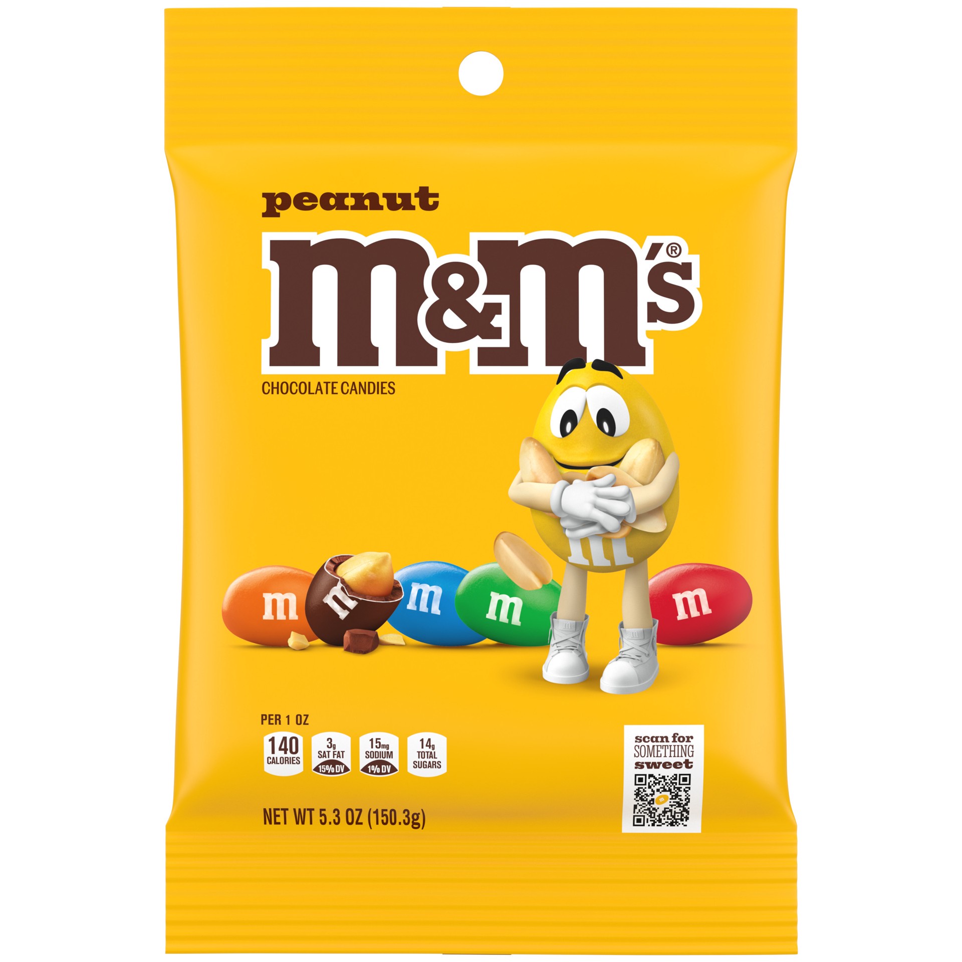 slide 1 of 8, M&M's's Milk Chocolate Peanut Candy, 5.3 oz