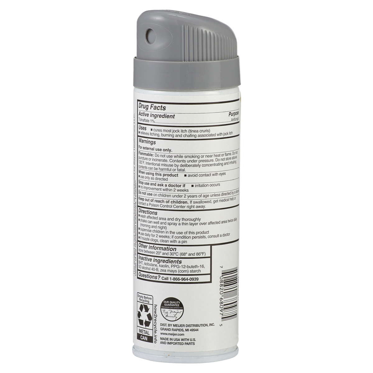 slide 3 of 5, Meijer Jock Itch Tolnaftate Powder Spray, 4.6 oz