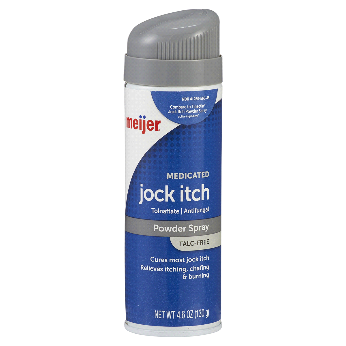 slide 1 of 5, Meijer Jock Itch Tolnaftate Powder Spray, 4.6 oz