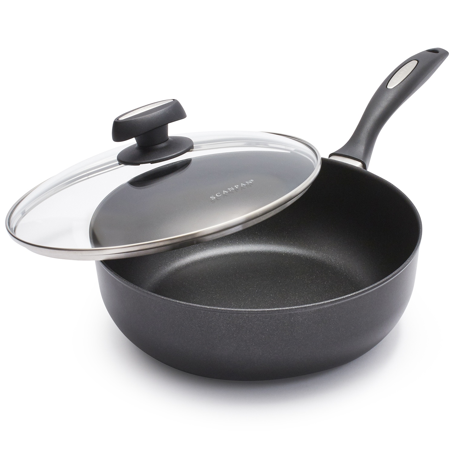 slide 1 of 1, SCANPAN ES5 Deep Saut Pan with Lid, 4 qt