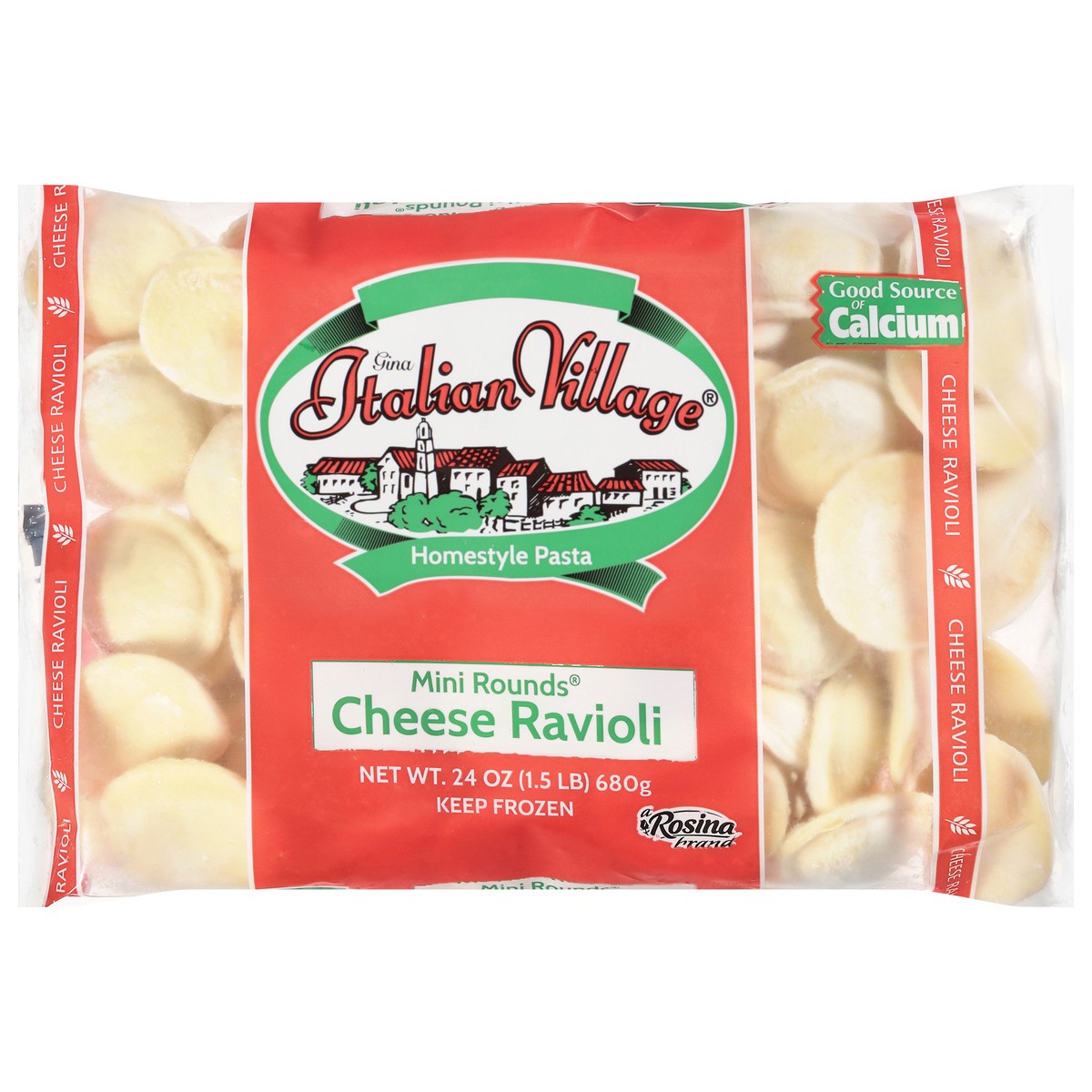slide 1 of 13, Italian Village Cheese Mini Rounds Ravioli 24 oz, 24 oz