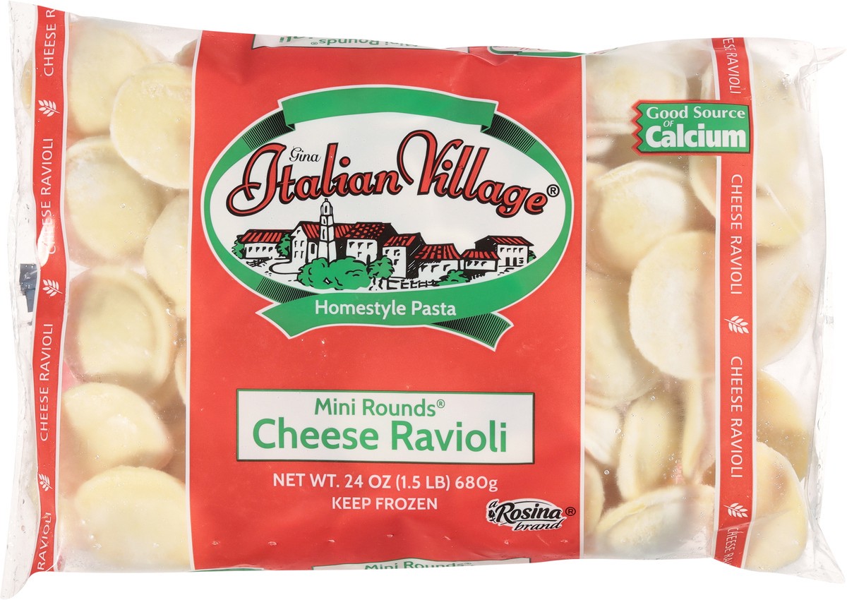 slide 9 of 13, Italian Village Cheese Mini Rounds Ravioli 24 oz, 24 oz
