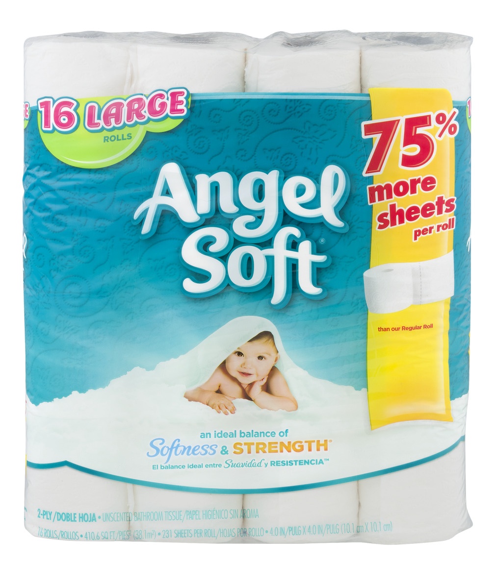 slide 1 of 1, Angel Soft Large Rolls, 16 ct