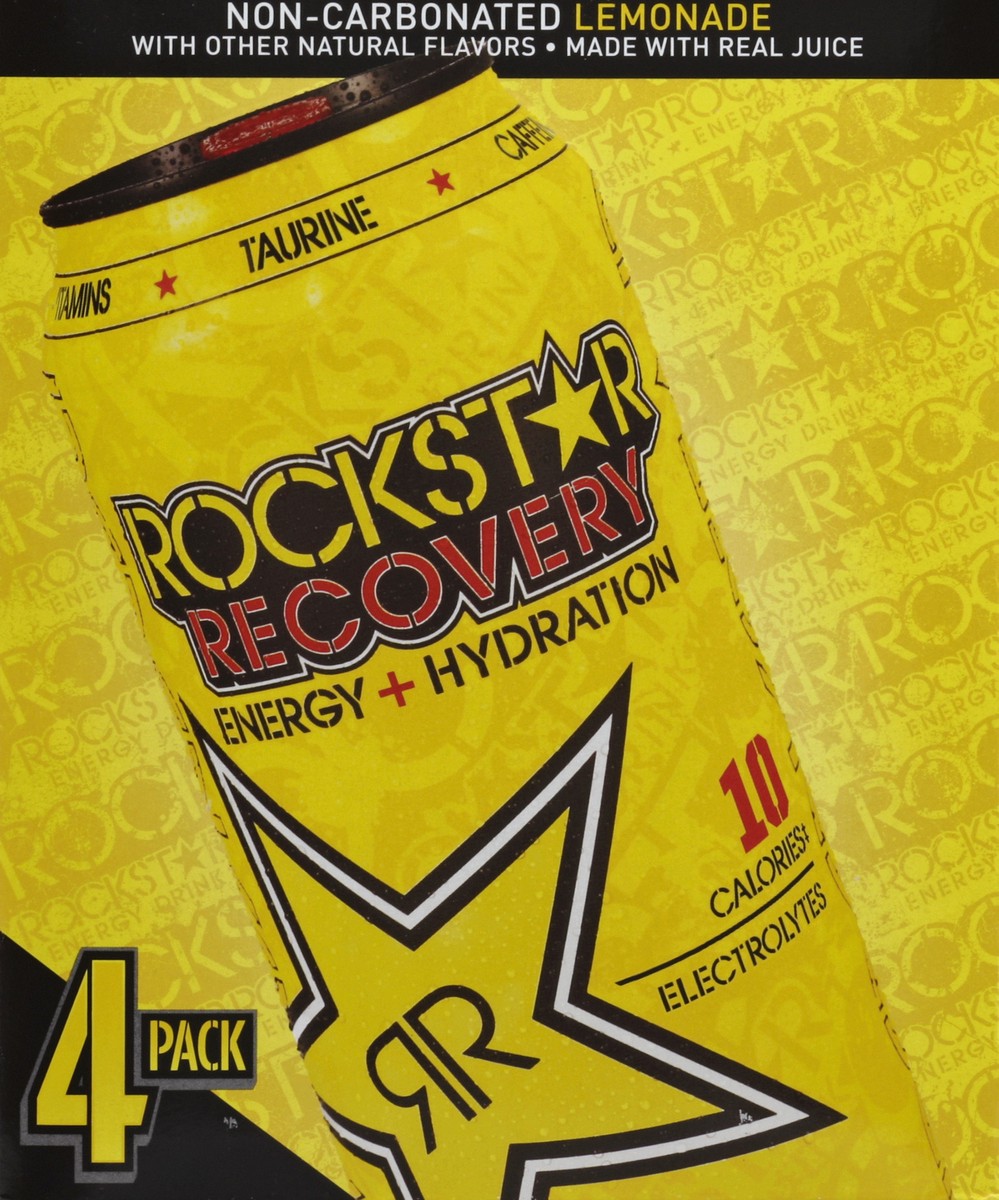 slide 4 of 4, Rockstar Recovery Energy Drink 4Pk, 64 fl oz