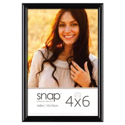Pinnacle Snap 4 X 6 Back-Loading Picture Frame - Black