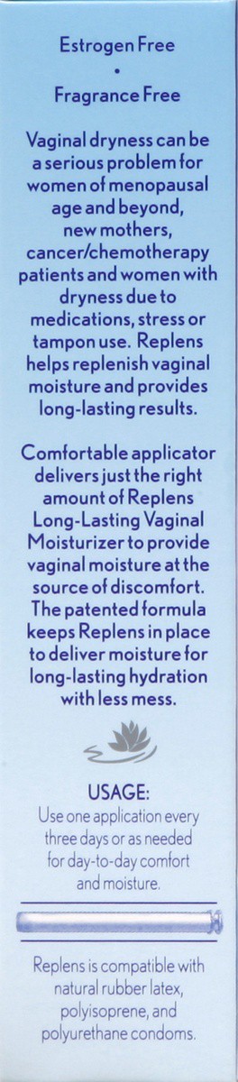 slide 7 of 7, Replens Long Lasting Vaginal Moisturizer, 1.23 oz