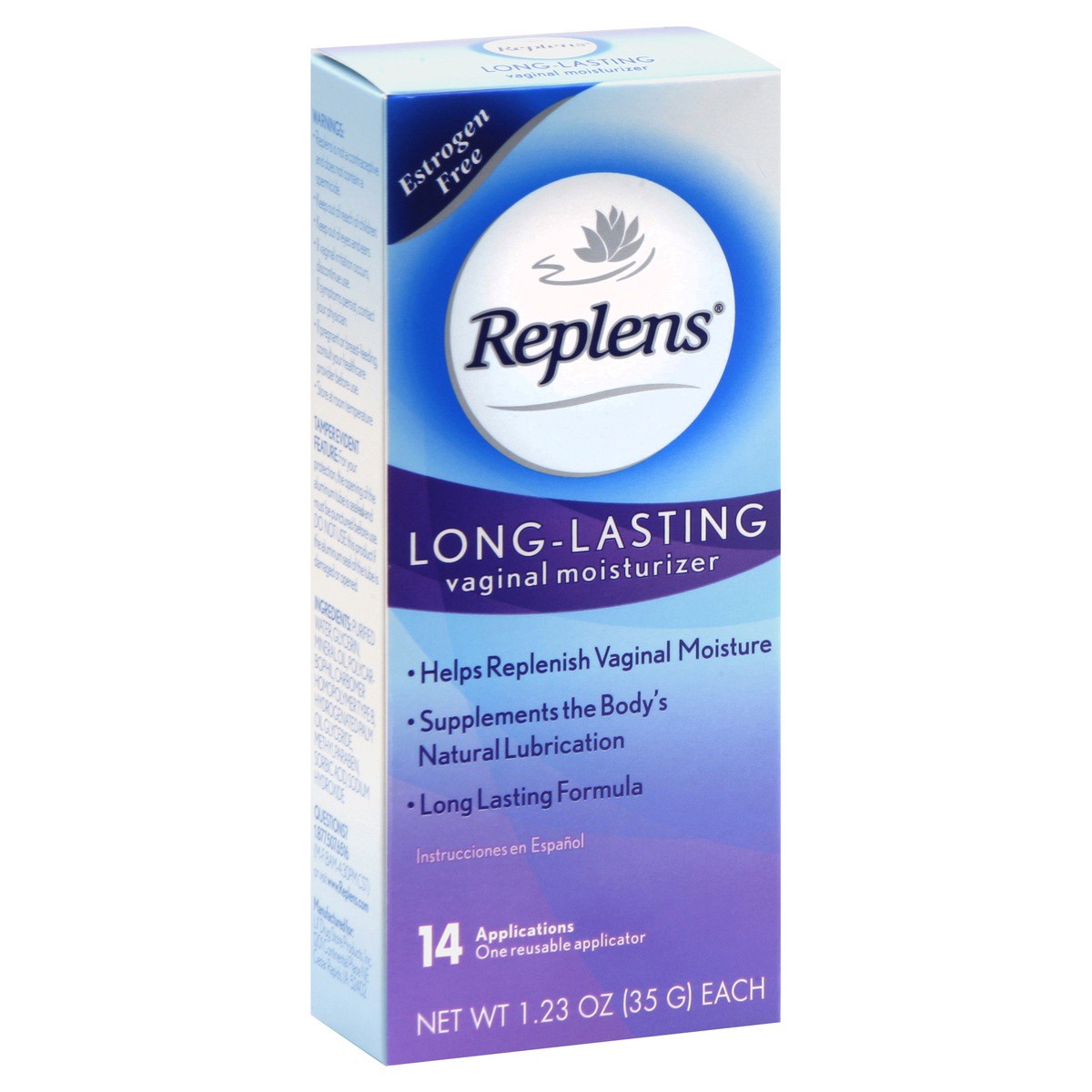 slide 1 of 7, Replens Long Lasting Vaginal Moisturizer, 1.23 oz