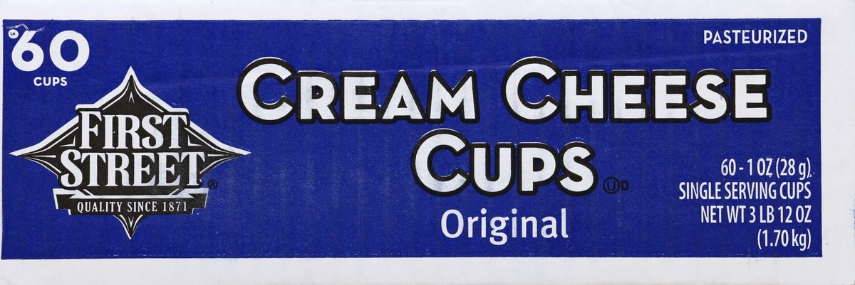 slide 6 of 6, First Street Cream Cheese Cups, 60 x 1 oz