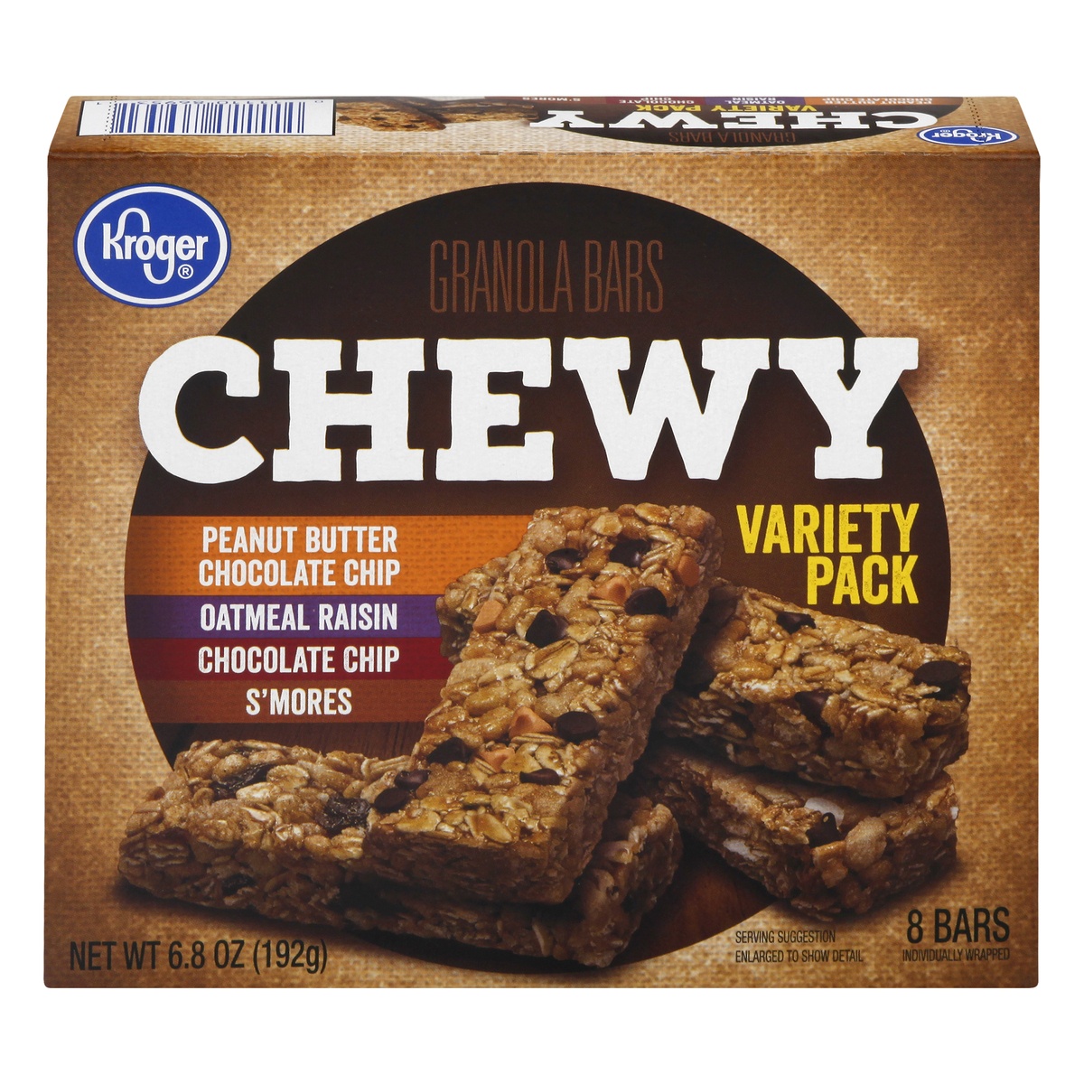 slide 1 of 1, Kroger Chewy Granola Bars - Variety Pack, 8 ct; 0.85 oz