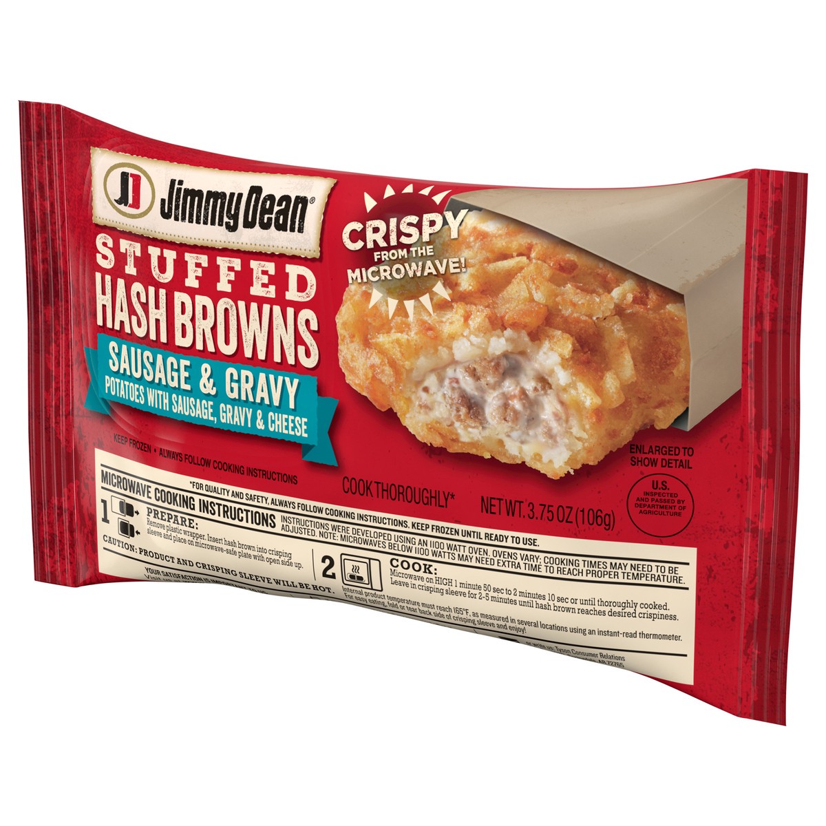 slide 3 of 8, Jimmy Dean Sausage & Gravy Hashbrown, 106.31 g