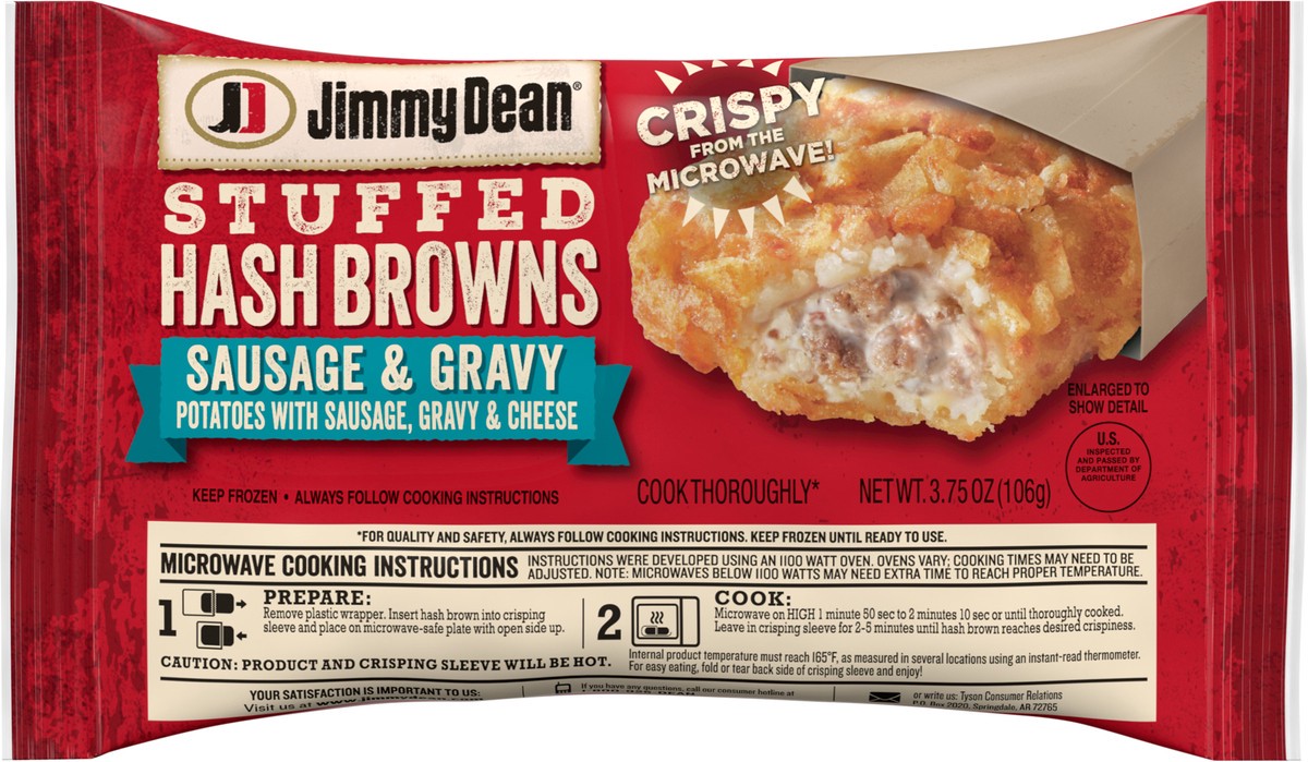 slide 7 of 8, Jimmy Dean Sausage & Gravy Hashbrown, 106.31 g