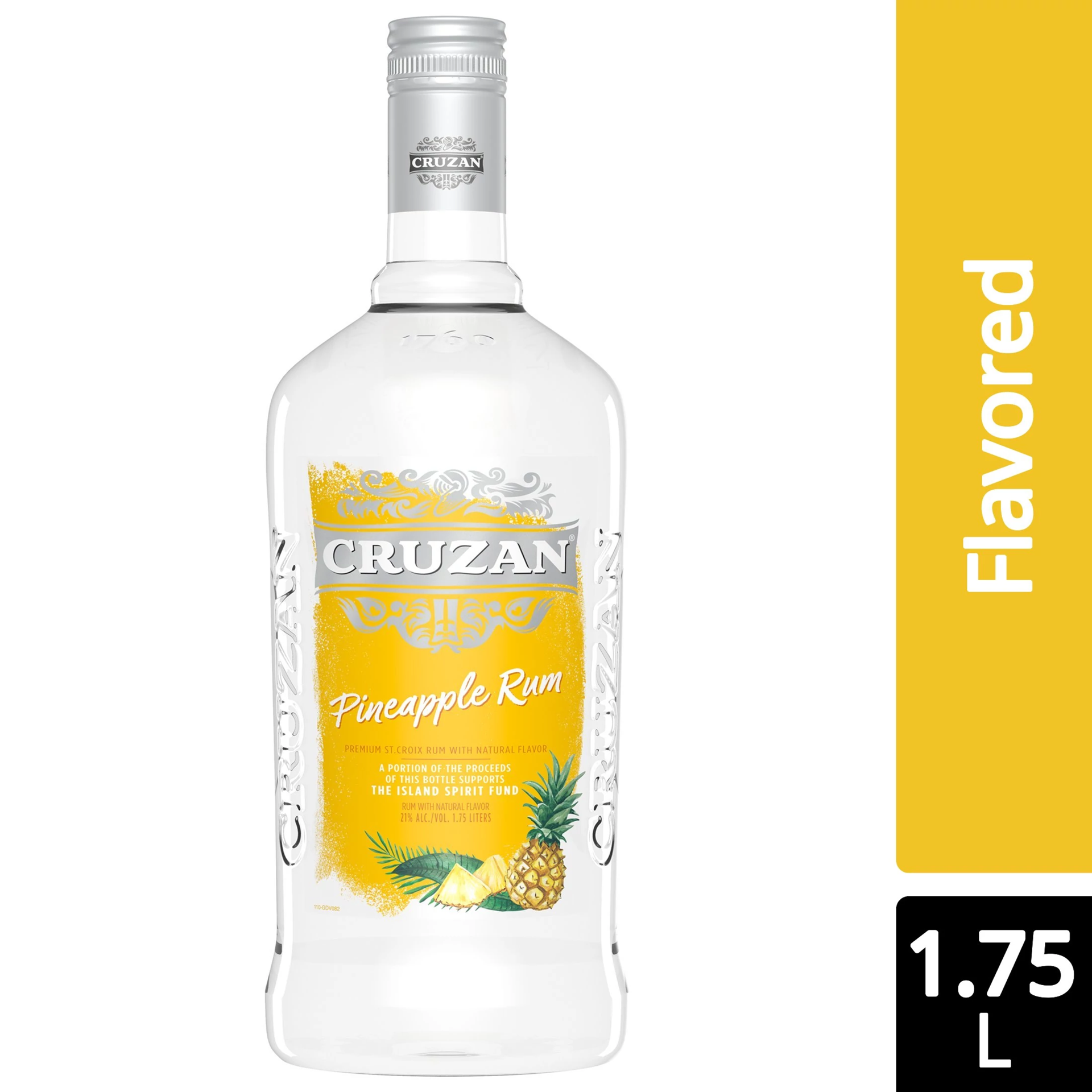 slide 1 of 2, Cruzan Pineapple Flavored Rum 1.75 L, 1.75 liter