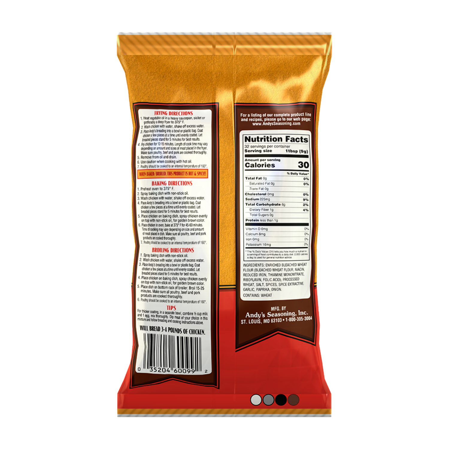 slide 2 of 3, Andy's Seasoning Chicken Breading, Hot'N Spicy-Andy's, 10 oz