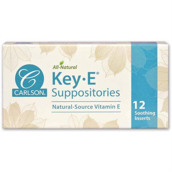 slide 1 of 1, Carlson Key E Suppositories, 12 ct