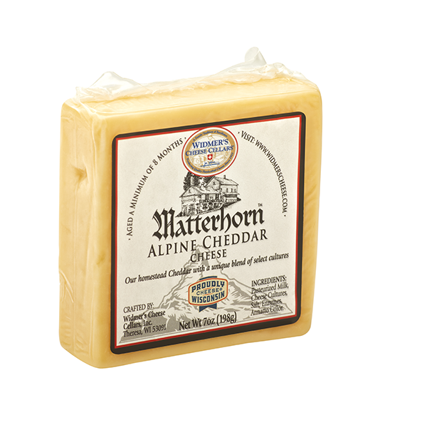 slide 1 of 1, Widmer's Cheese Cellars Matterhorn Cheddar Cheese, per lb