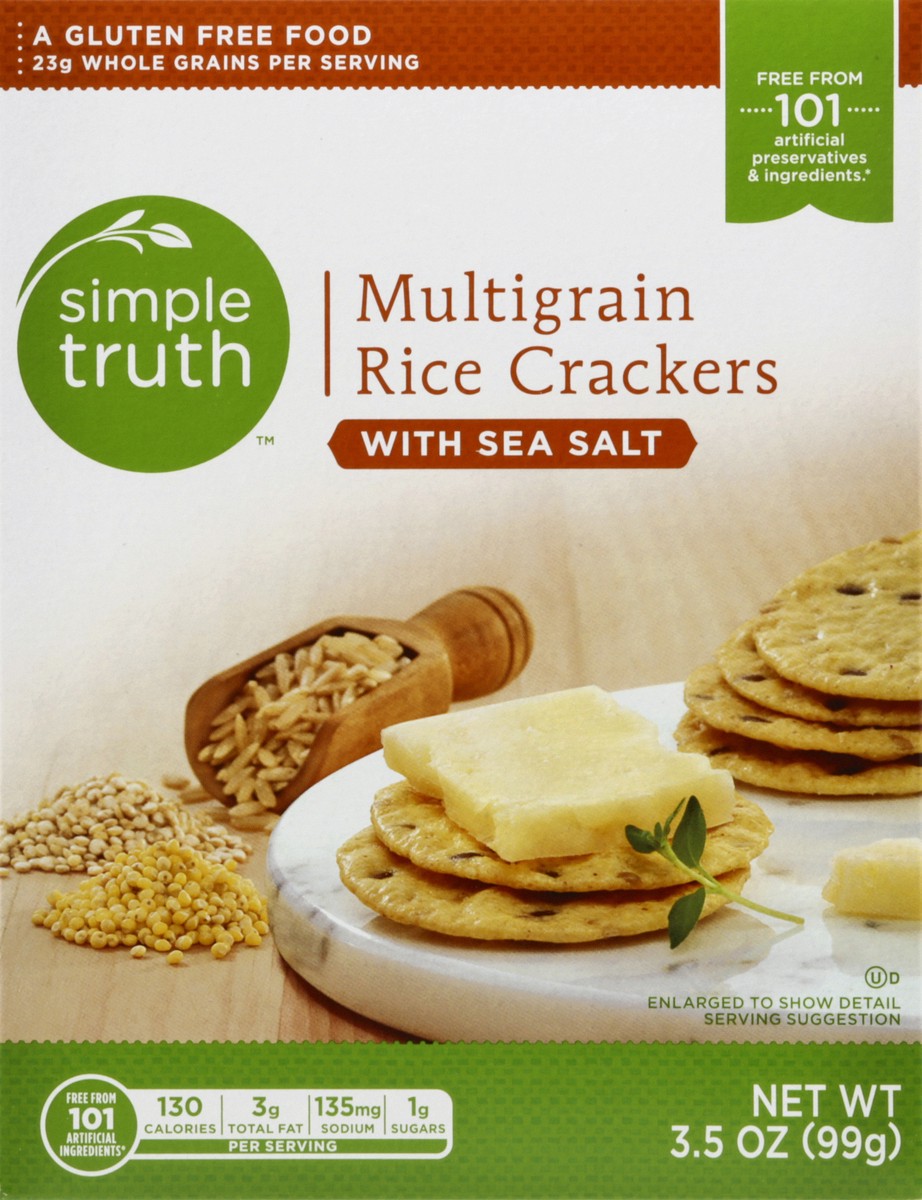 slide 1 of 5, Simple Truth Rice Crackers 3.5 oz, 3.5 oz