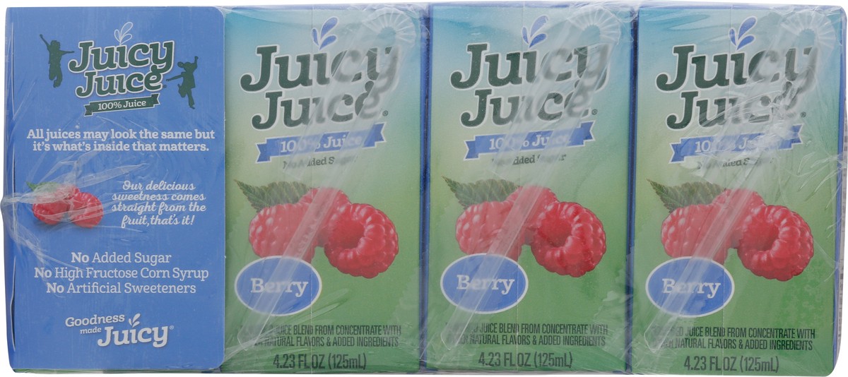 slide 5 of 9, Juicy Juice No Added Sugar Berry 100% Juice 8 - 4.23 fl oz Boxes, 8 ct; 4.23 fl oz
