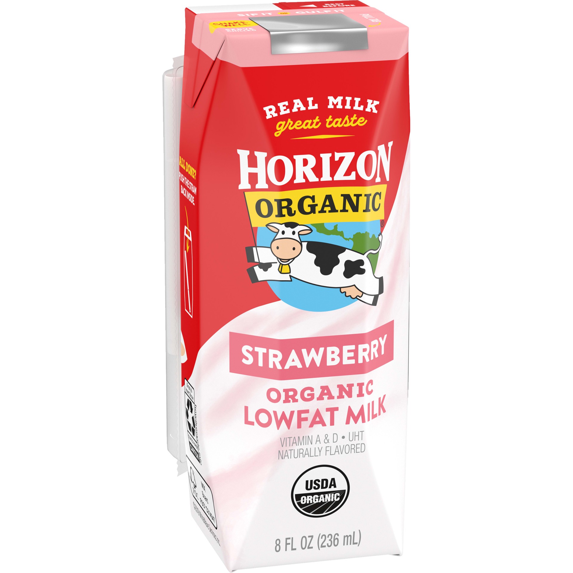 slide 5 of 5, Horizon Organic 1% Lowfat UHT Strawberry Milk - 8 Fl. Oz., 8 fl oz