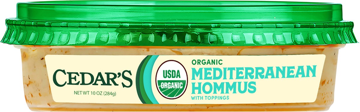 slide 2 of 4, Cedar's Foods Topped Organic Mediterranean Hommus, 10 oz