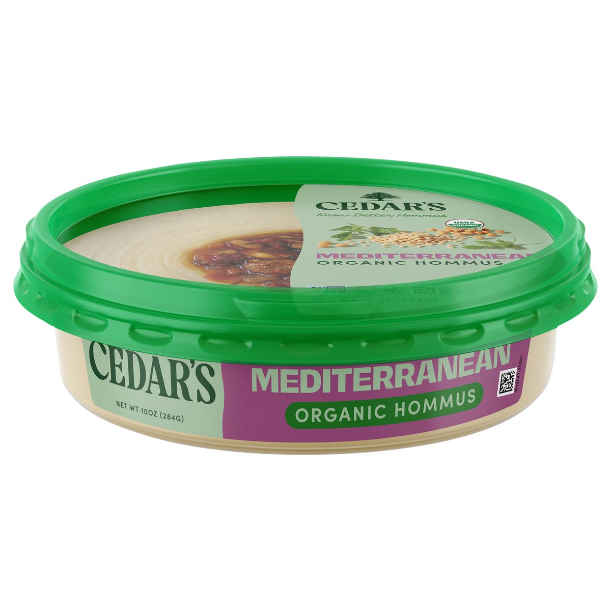 slide 1 of 4, Cedar's Foods Topped Organic Mediterranean Hummus - 10 oz, 10 oz