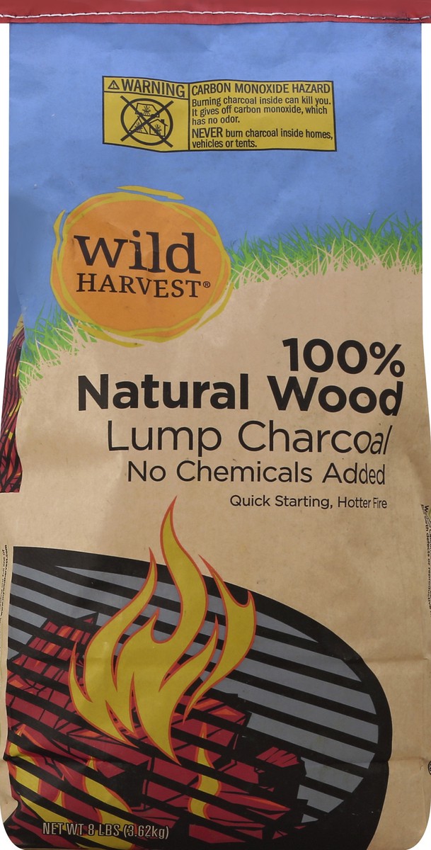 slide 2 of 7, Wild Harvest Wild Harv Nat Lump Charcoal, 8 lb