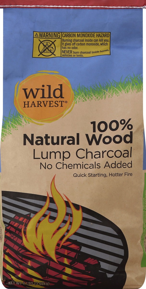 slide 4 of 7, Wild Harvest Wild Harv Nat Lump Charcoal, 8 lb